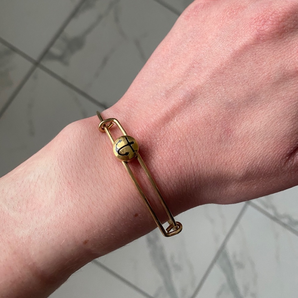 Alex and Ani Gold Anchor Bracelet